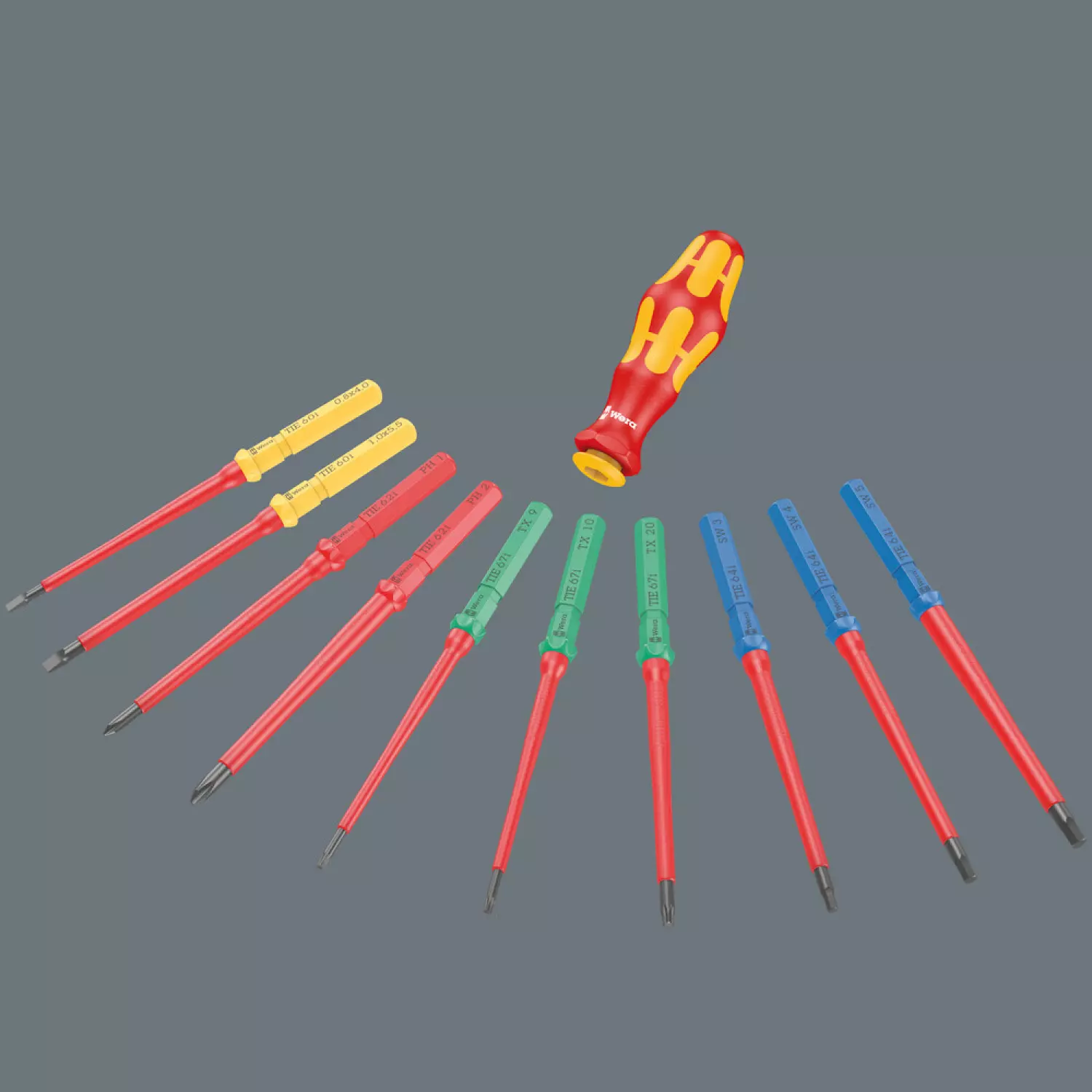 Wera 05006617001 26-pièces Kraftform Kompakt VDE Big Pack 1 set de lames interchangeables en étui + 05057690001 30-pièces Bitcheck Impaktor 1 set de bits - PH/PZ/TX/HX-image