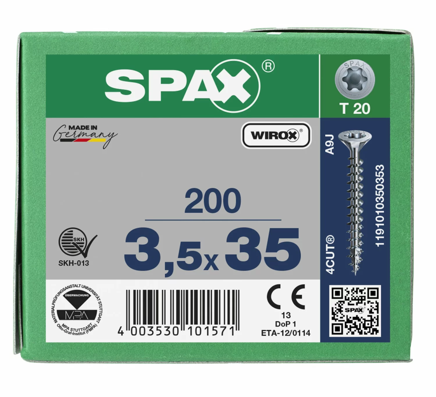 SPAX Universele schroeven platkop - voldraad - T20 - 3.5x35 mm (200st)-image