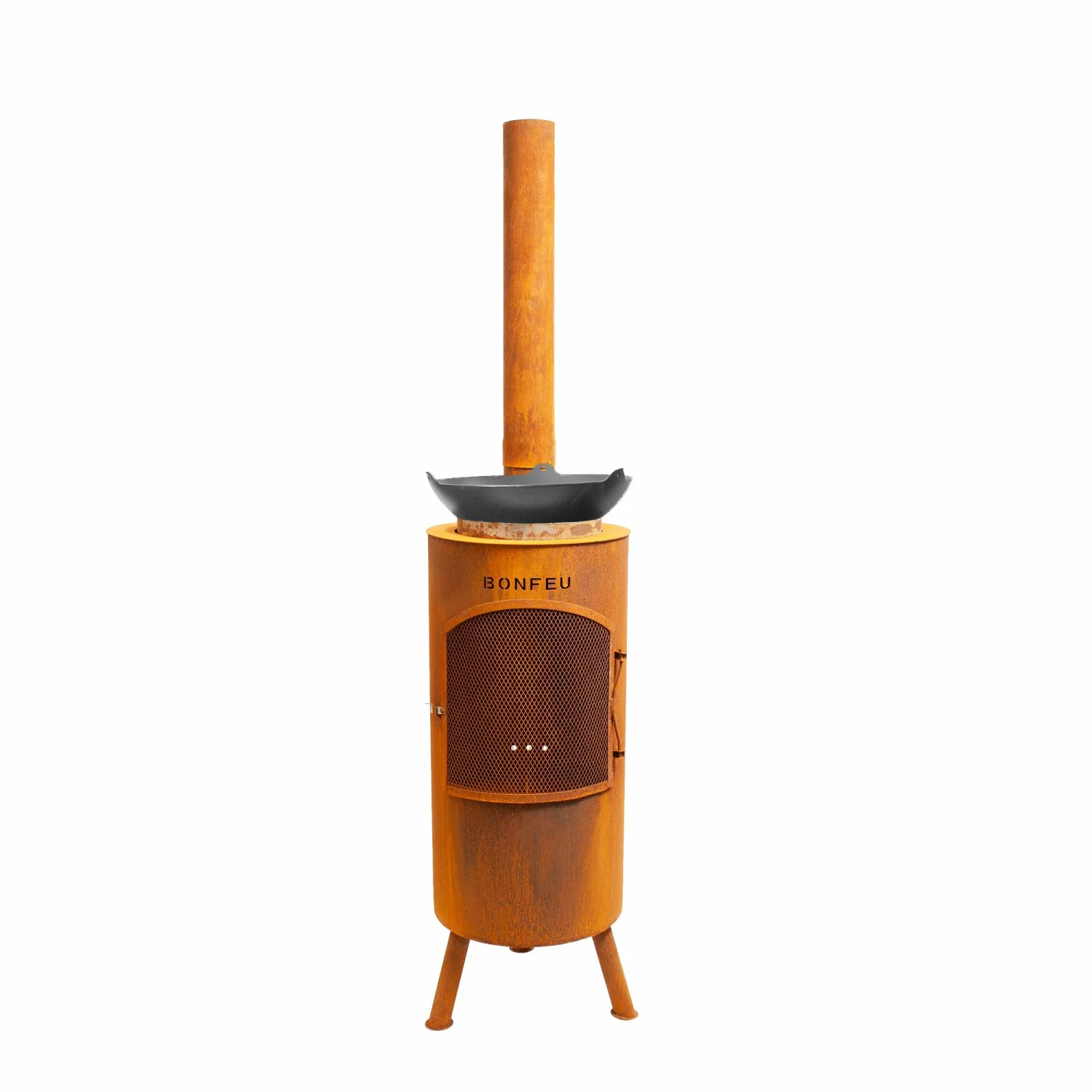 BonFeu 3501R Braséro de jardin BonTino - Rouille – 164 cm – 35 cm-image