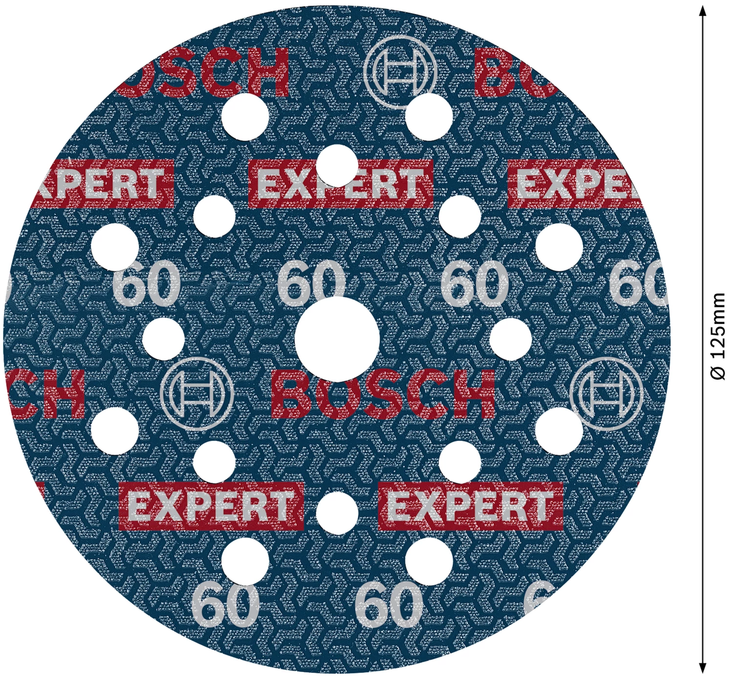 Bosch 2608902399 Disque abrasif EXPERT O780 avec support film - 125 mm - K60 (6 pièces)-image