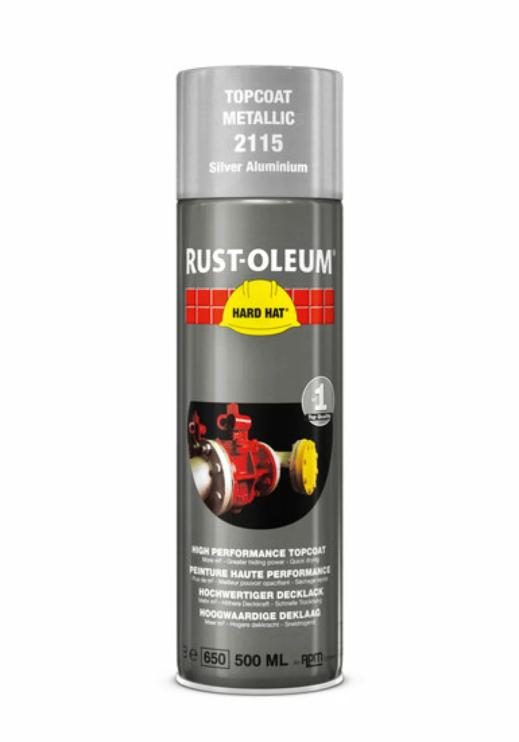 Rust-Oleum Spuitbus Topcoat spray metallic - aluminium - 0,5L-image