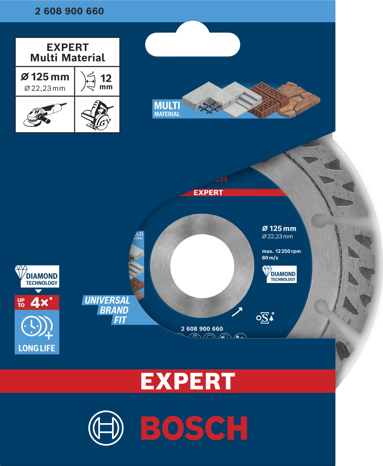 Bosch 2608900660 EXPERT diamantdoorslijpschijf - MultiMaterial - 125 x 22,23 x 2,2 x 12 mm-image