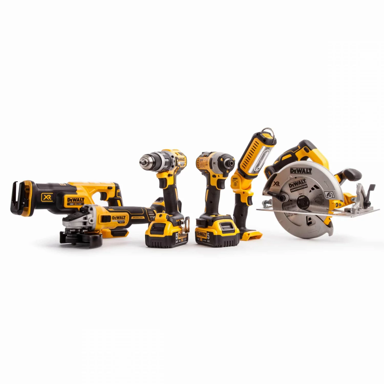 DeWALT DCK623P3 18V Li-ion XR accu 6-delige combiset (3x 5.0Ah) in 2 TOUGHSYSTEM koffers - koolborstelloos-image
