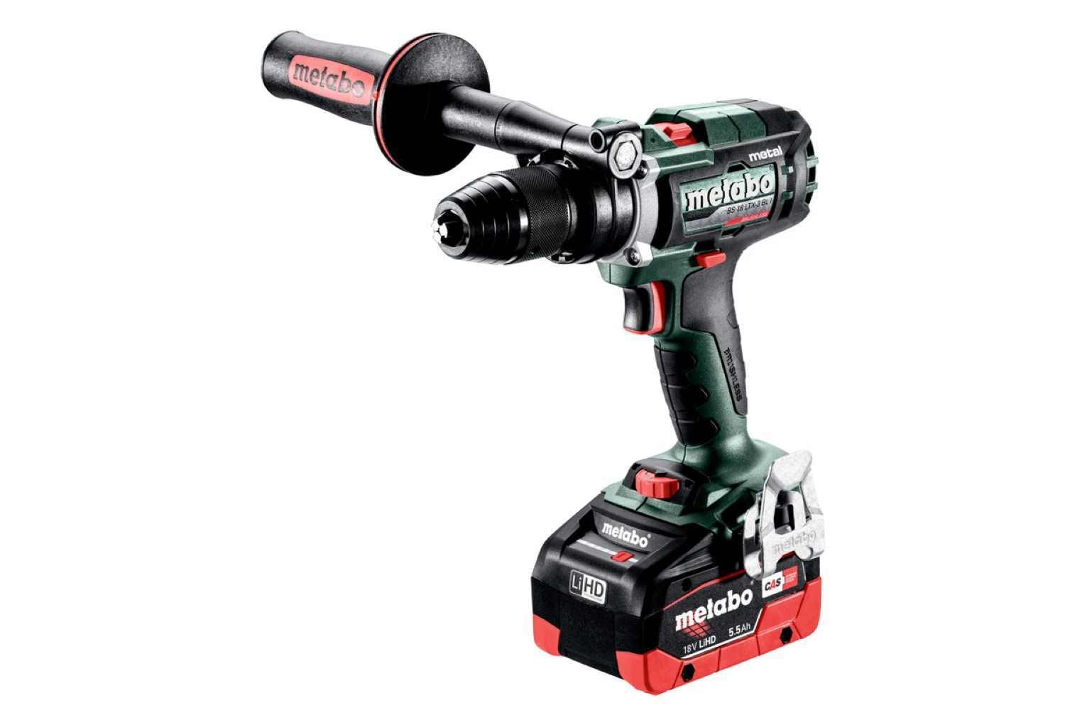 Metabo BS 18 LTX-3 BL I Metal 18V LiHD accu boorschroefmachine set (2x 5.5Ah accu) in metaBOX - 130Nm - 68mm-image