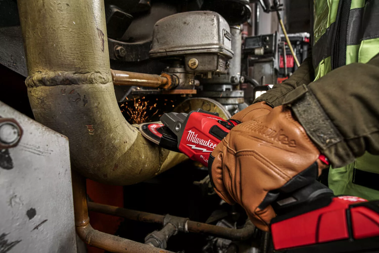 Milwaukee M18 M18FSAGF125XB-0X 18V Li-ion accu Haakse slijper body in HD box - 125mm - koolborstelloos-image