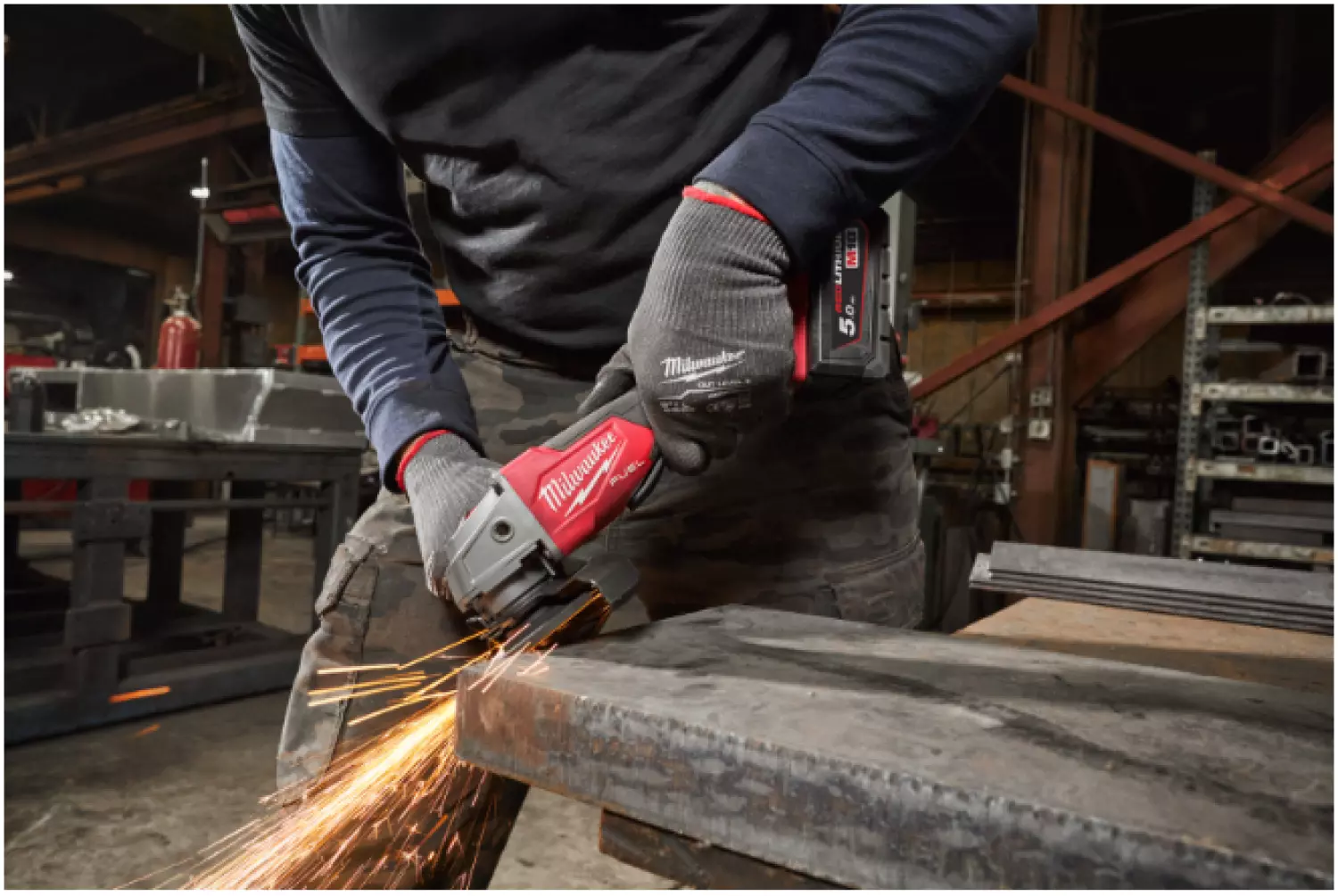 Milwaukee M18 FSAG125X-0X - Meuleuse d'angle sans fil Li-Ion 18V (machine seule) dans HD Box - 125 mm - moteur brushless-image