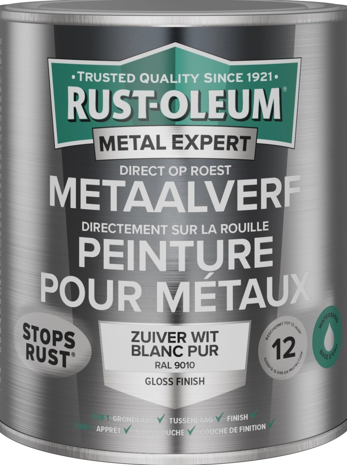 Rust-Oleum MetalExpert Watergedragen - RAL 9010 zuiverwit - 0,25L-image