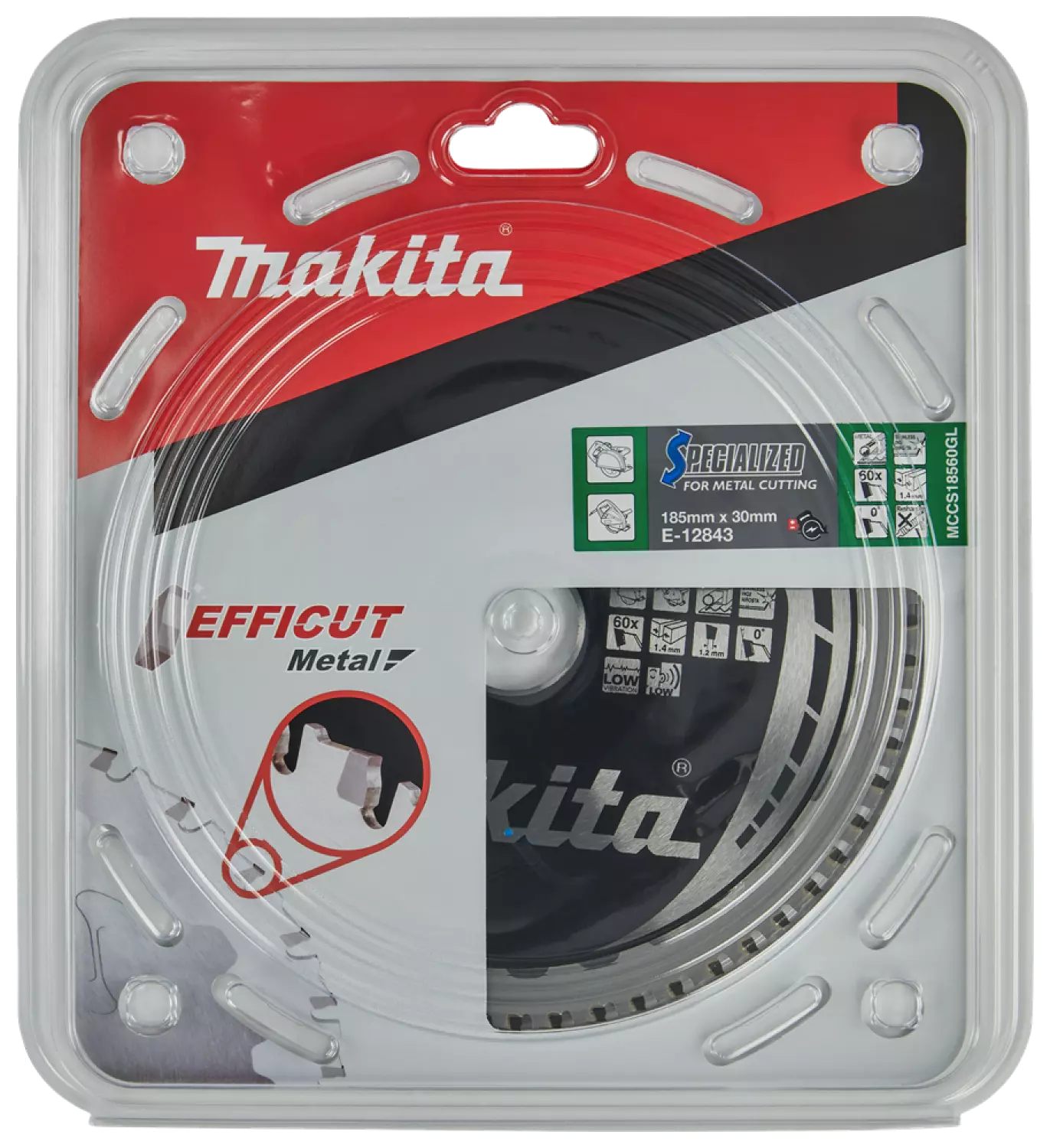 Makita E-12843 Efficut Lame de scie circulaire RVS/Acier - 185x30x1,4mm 60T-image