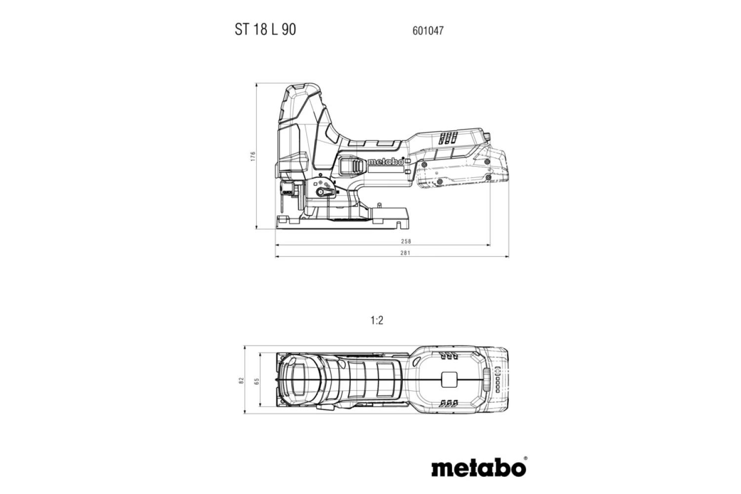 Metabo ST 18 L 90 18V Li-ion accu decoupeerzaag body - T-greep-image