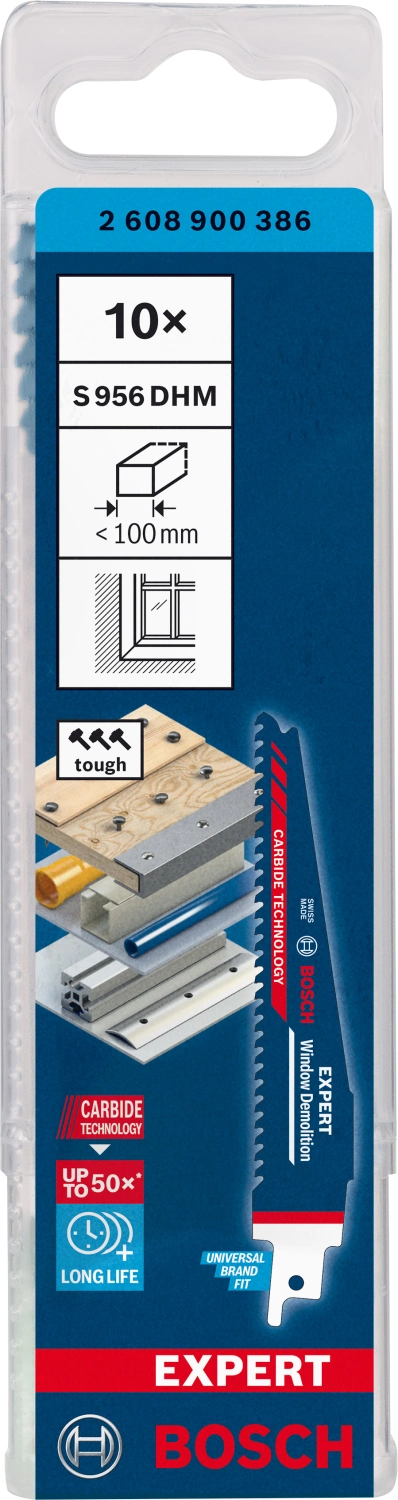 Bosch 2608900386 EXPERT Reciprozaagblad S956DHM 10st Window Demolition-image