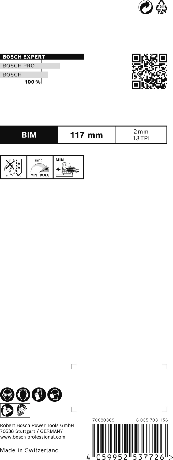 Bosch EXPERT 2608900548 - EXPERT Lame de scie sauteuse T308BFP 5pcs Hardwood 2-side clean precision-image