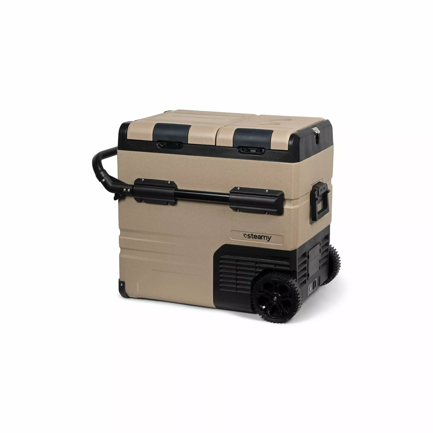 Steamy-E SECUD55 Glacière électrique à Compresseur à Double Zone Sur Roulettes 49 L Steamy-E SECUD55 Glacière électrique à Compresseur à Double Zone Sur Roulettes 49 L