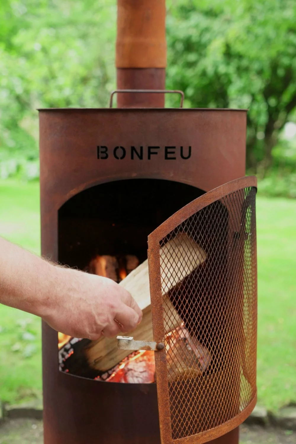 BonFeu 3501R Braséro de jardin BonTino - Rouille – 164 cm – 35 cm-image
