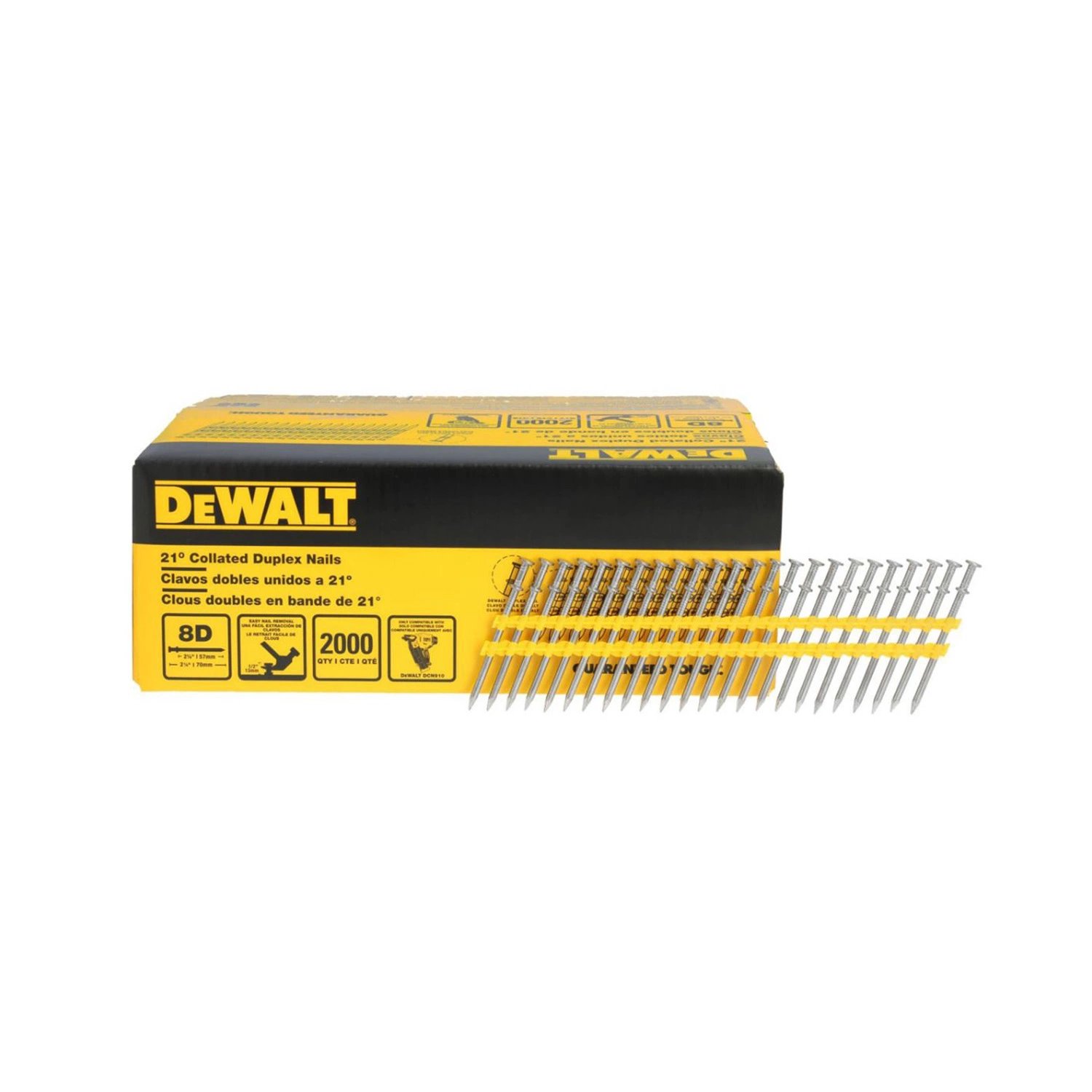DeWALT DN275-XJ duplex nagel  21° (8D) plastiekgebonden - 57/70 x 3,3mm - 2000st-image