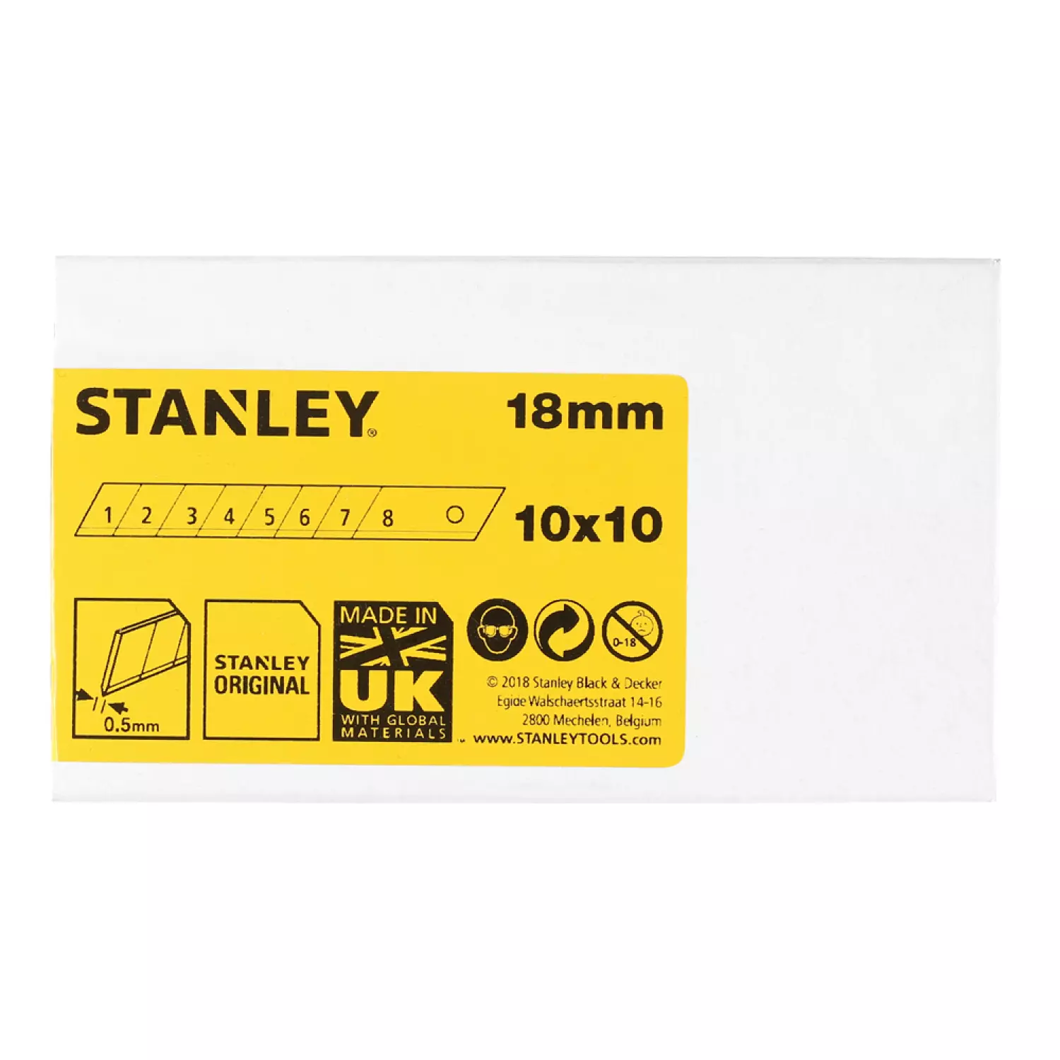 Stanley 1-11-301 - Lames de Cutter 18mm - 10 pcs/distributeur x 10-image