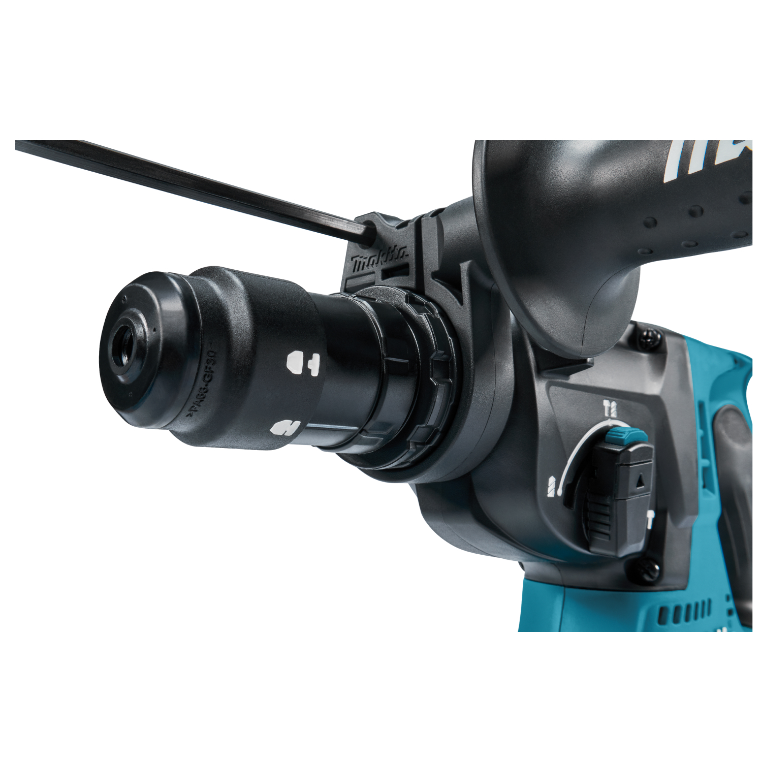 Makita DHR243T3JW Perforateur burineur sans-fil - 18V Li-ion - SDS-plus - Mandrin serrage rapide - Extraction poussière - Kit (3x 5,0 Ah ) - MAKPAC - 2 J - Brushless-image