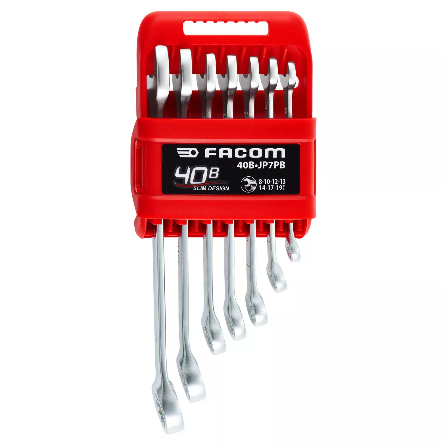 Facom 40B.JP7PB set de 7 clés mixtes en support - 8-19mm
