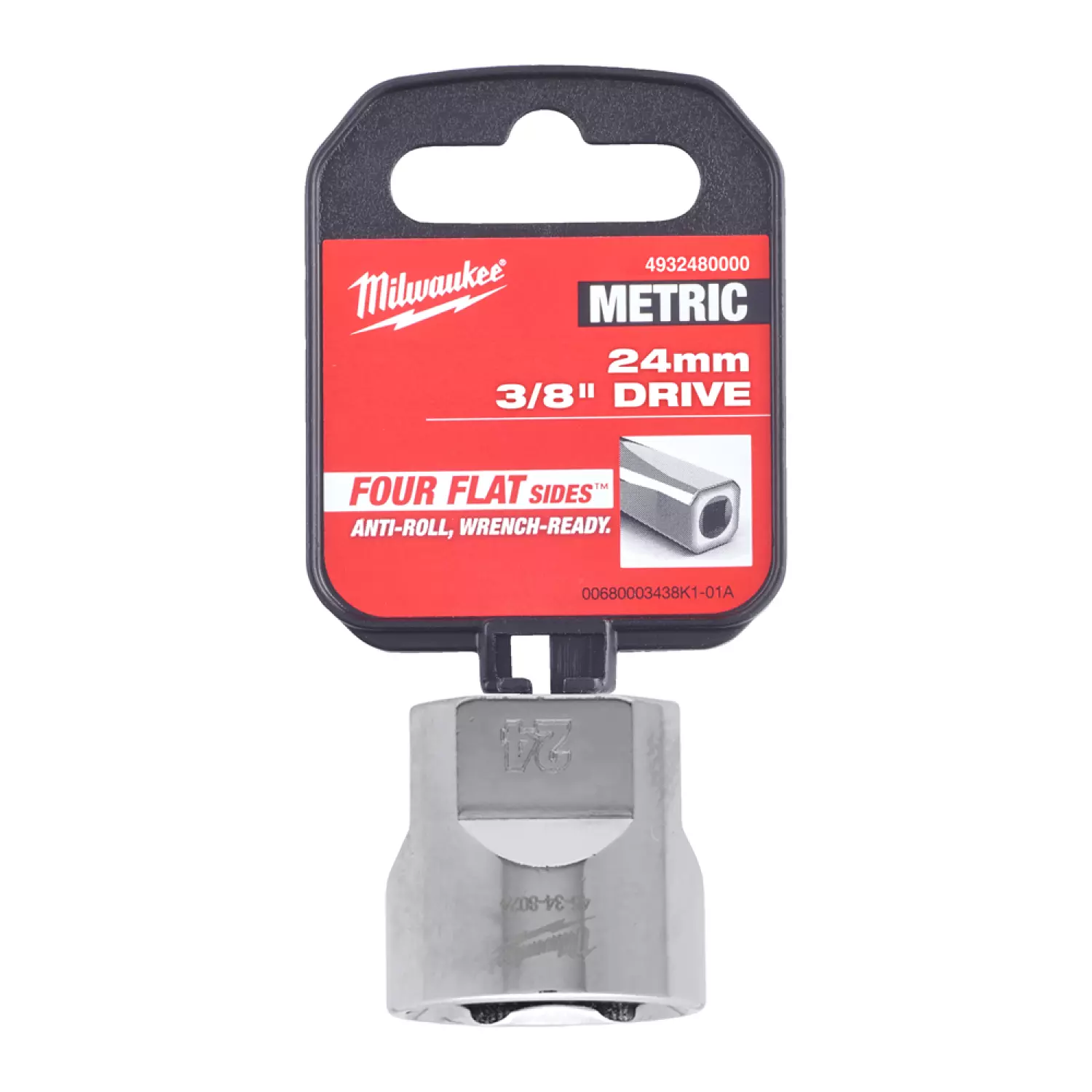 Milwaukee 4932480000 Embout - 3/8 » FOUR FLAT - 24mm-image