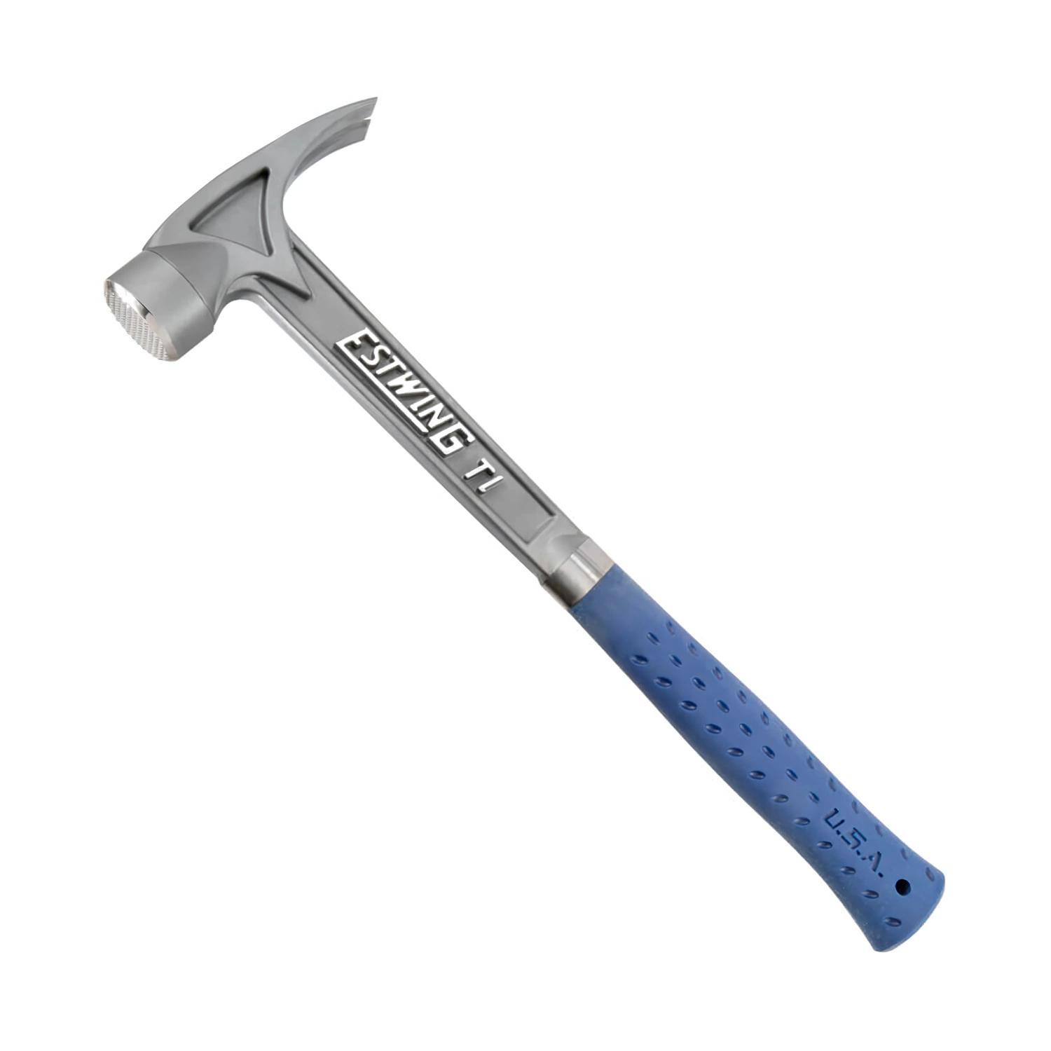 Estwing 02-45TIBLM Rechte titanium klauwhamer - vinyl blauwe handgreep - 370 gram kopgewicht-image