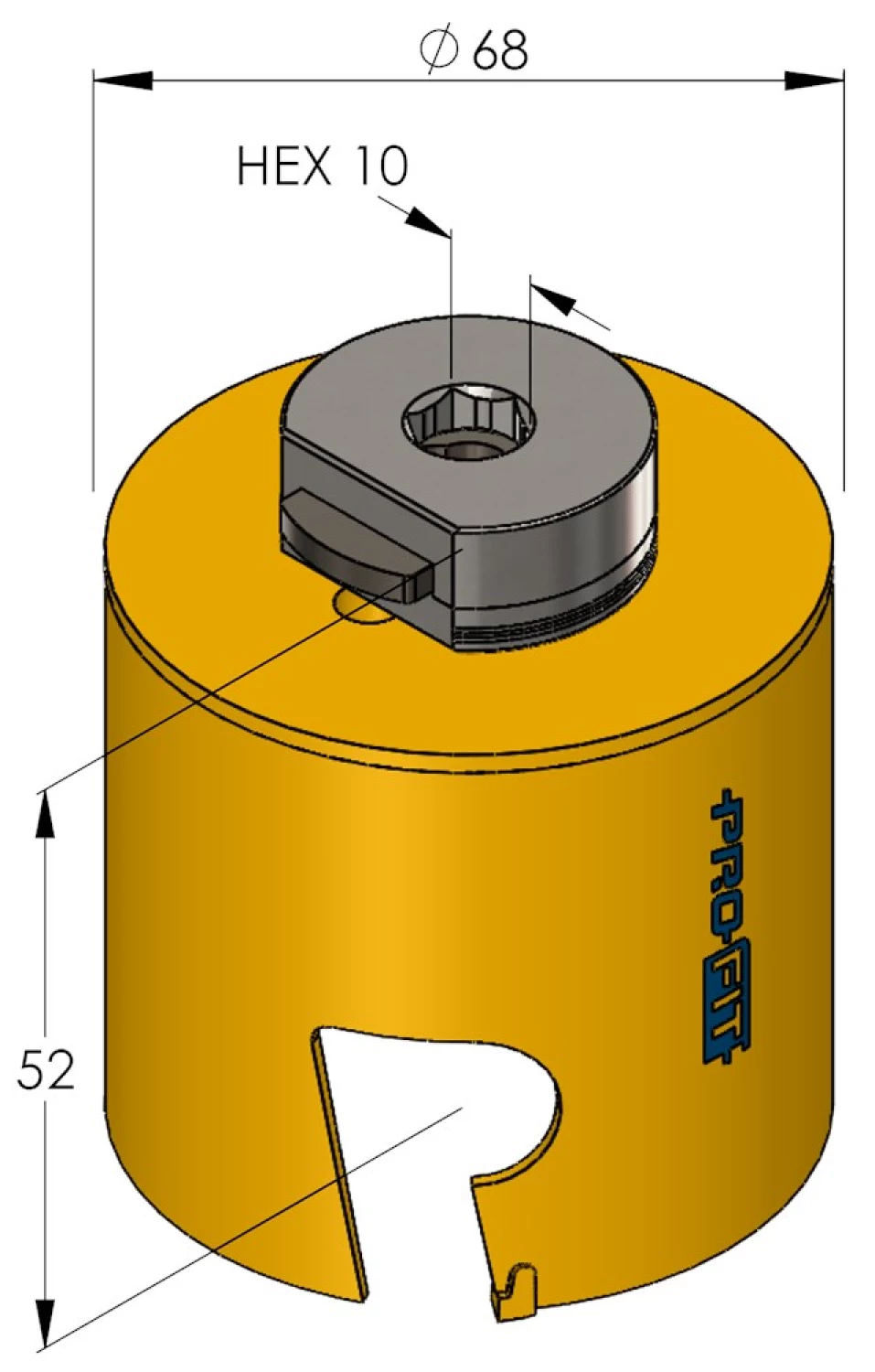 ProFit 09081068 Scie cloche Multi Purpose avec adaptateur - 68mm-image