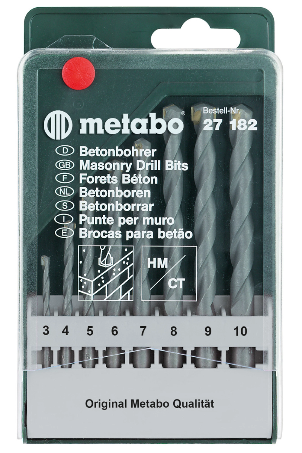 Metabo 627182000 Forets en béton à 8 parties placés dans la cassette-image