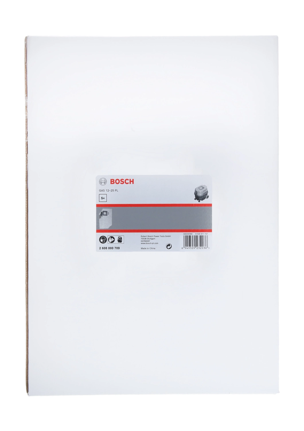 Bosch 2608000709 Sac filtrant en non-tissé pour GAS 12-25 PL - 5pcs-image