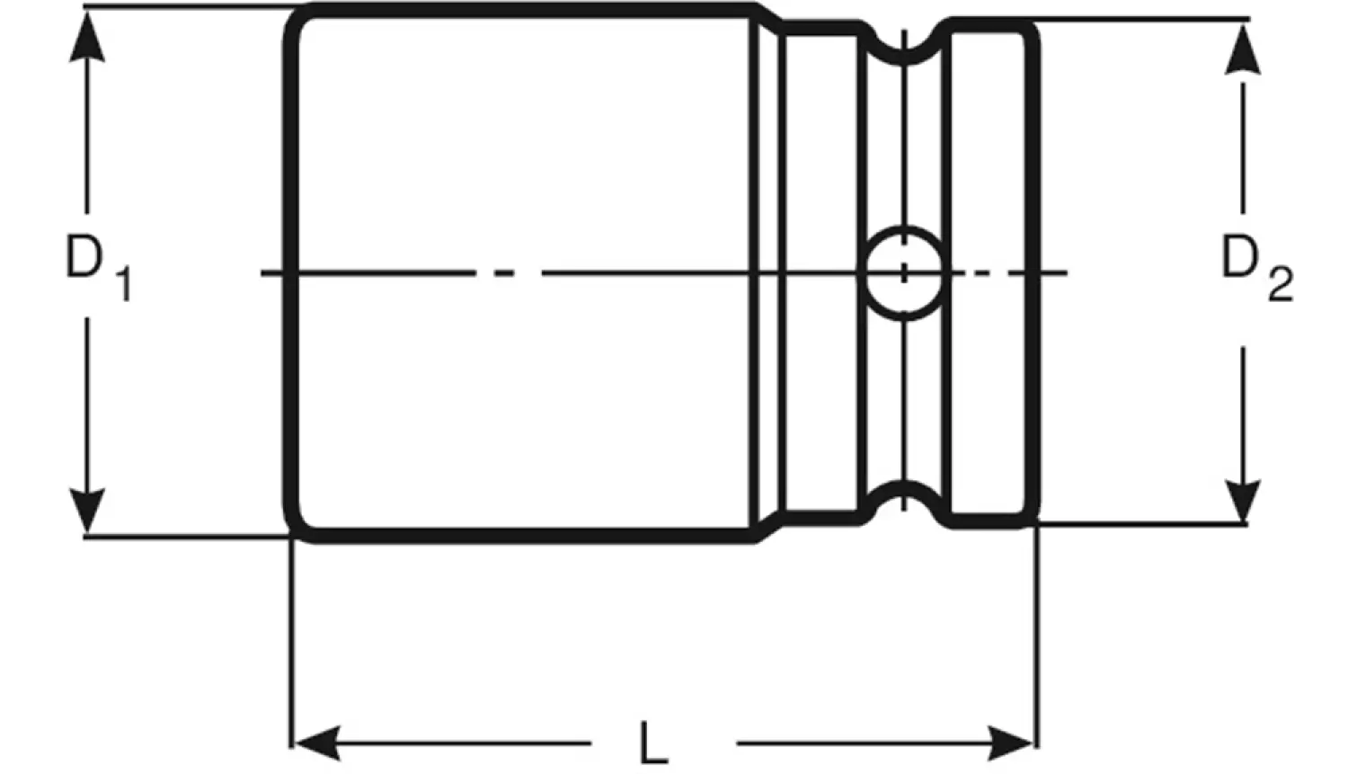 Bahco K7806M-24 Lange krachtdop - 24mm - 1/2" (L=89mm)-image