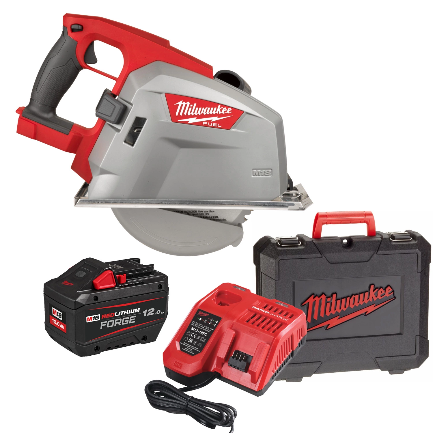Milwaukee M18 FMCS66-121C 18V Li-ion accu cirkelzaagmachine set (2x 8.0Ah accu) in koffer - 203mm-image