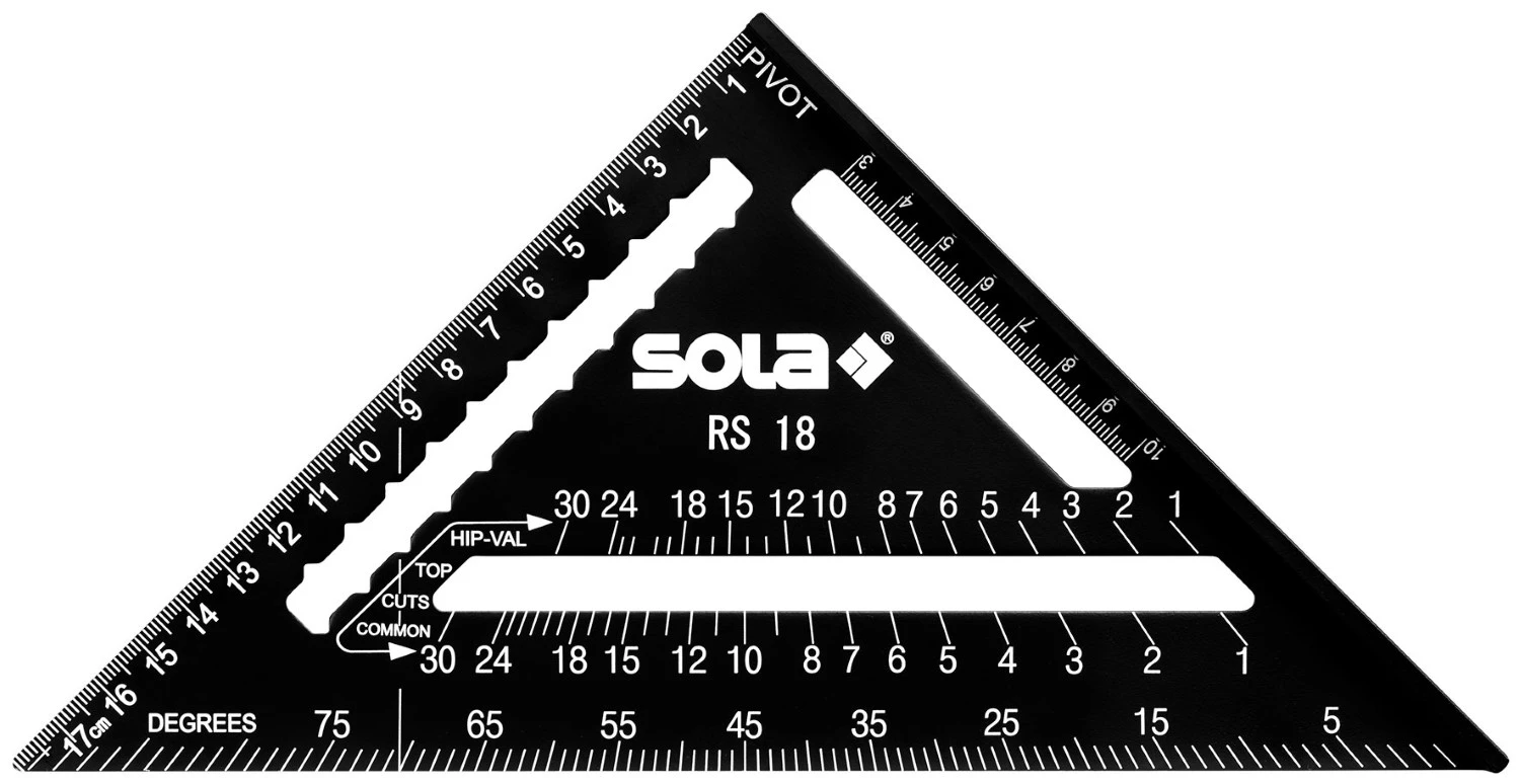 Sola RS 18 Triangle de Mesure Métrique - 18cm-image