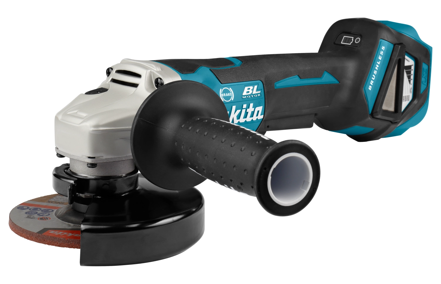 Makita DGA518RTJU 18V Li-Ion Accu AWS haakse slijper set (2x 5.0Ah accu) in Mbox - 125mm - koolborstelloos-image