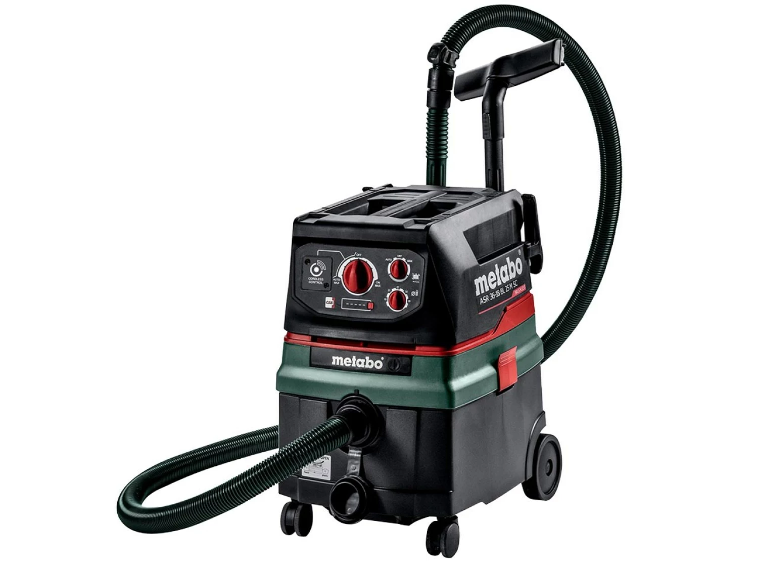 Metabo 602046850 ASR 36-18 BL 25 M SC - Aspirateur eau et poussière Li-Ion 36V (machine seule) incl. CordlessControl - Classe M - 25L-image