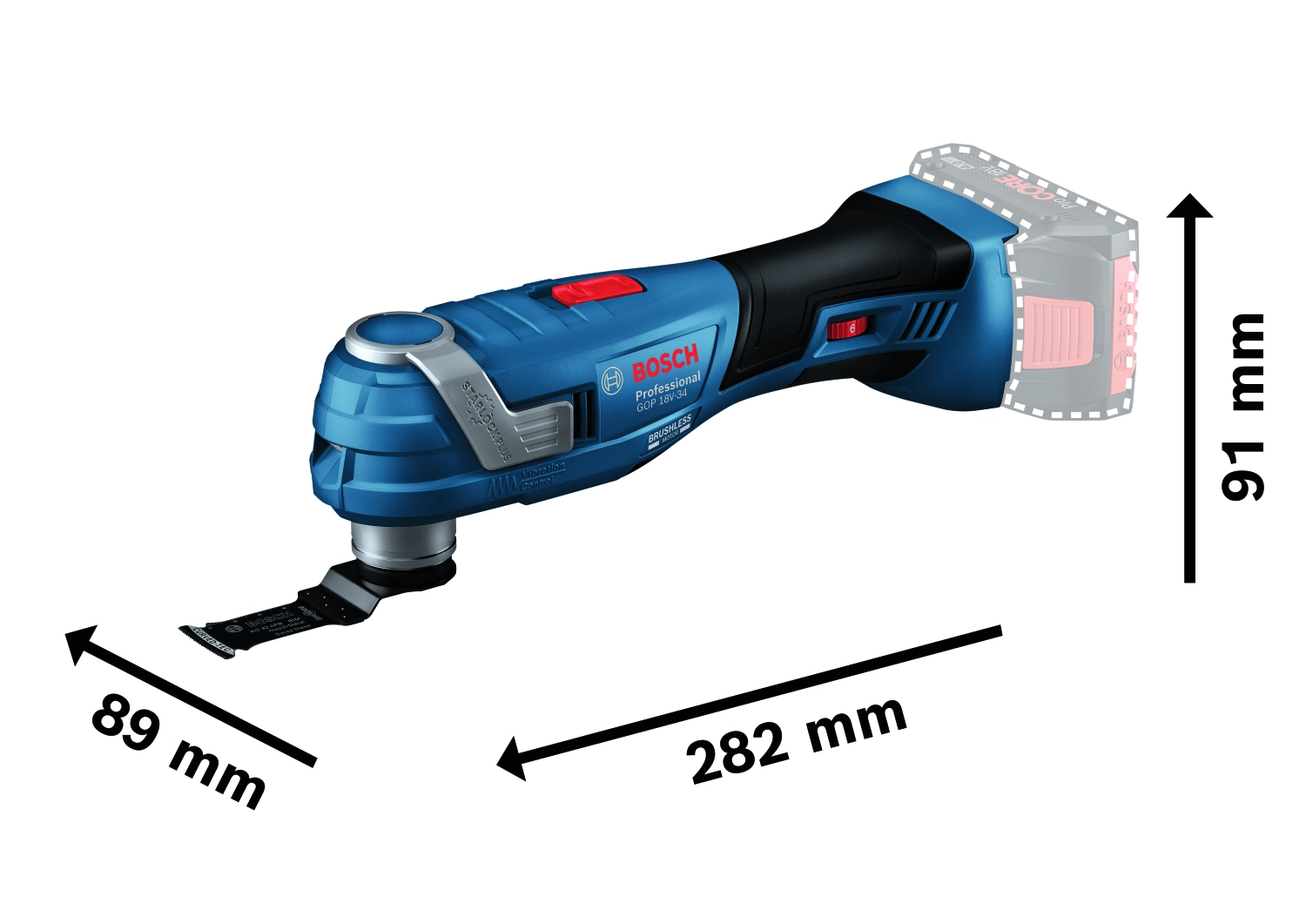 Bosch GOP 18V-34 18V accu Multitool body-image