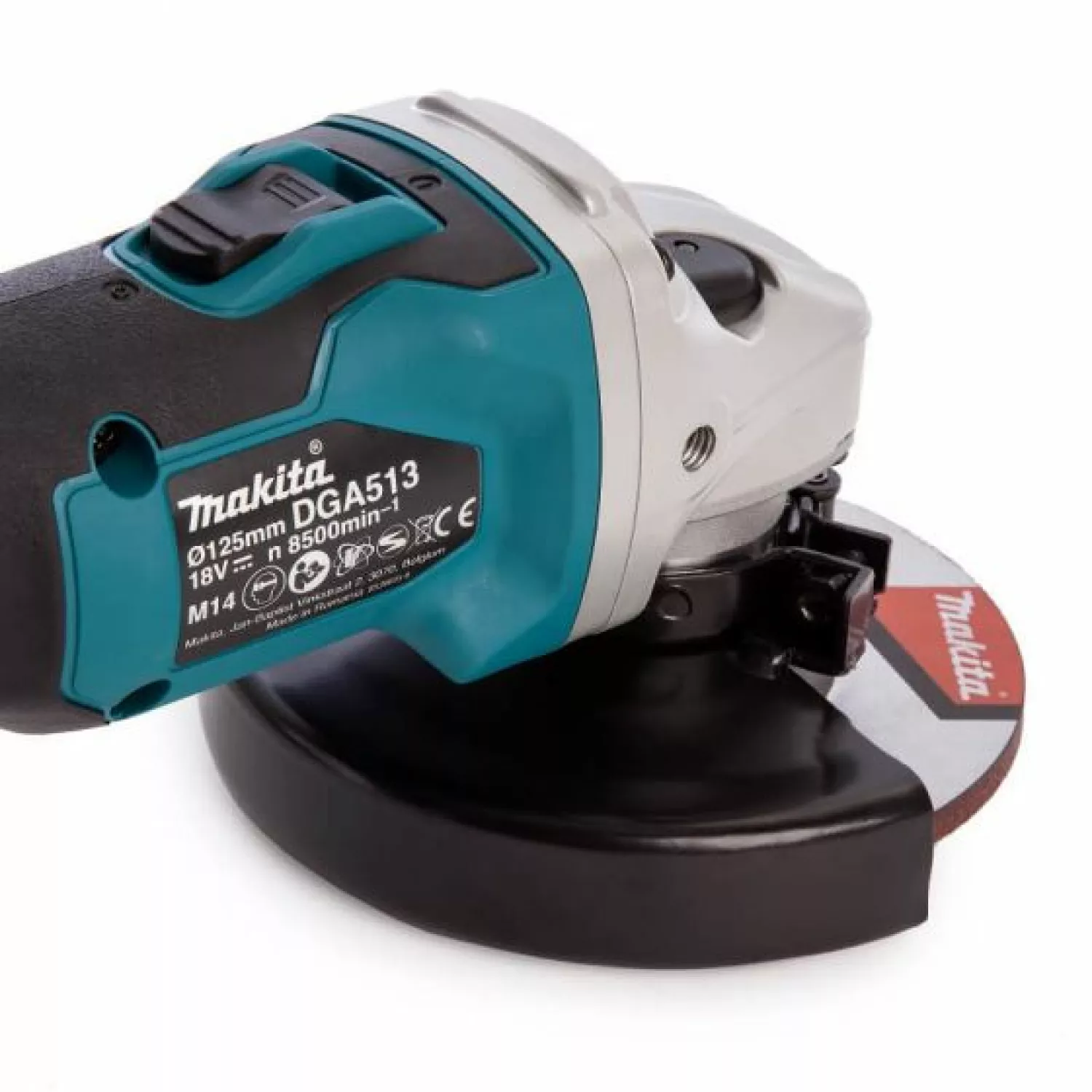Makita DGA513Z 18V Li-Ion accu haakse slijper body - 125mm - koolborstelloos-image
