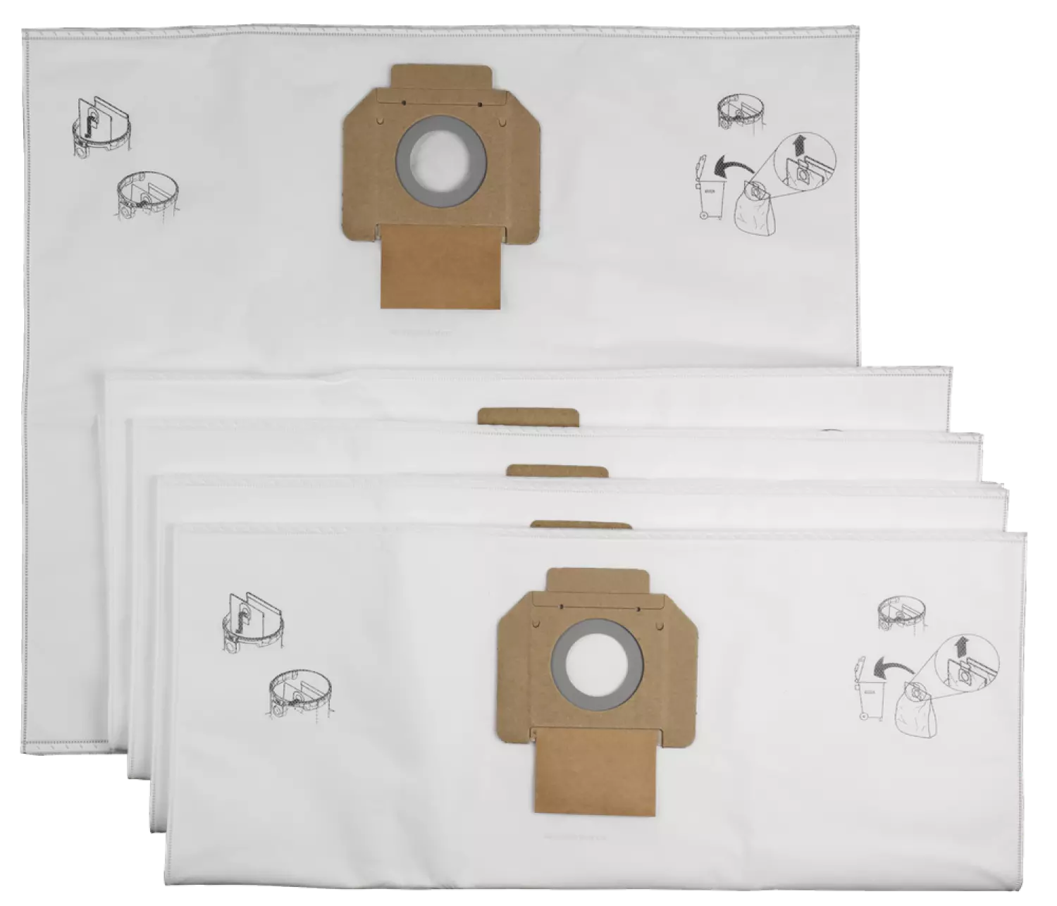 5 sacs poussière Makita P-84078 - Pour VC3012L / M-image