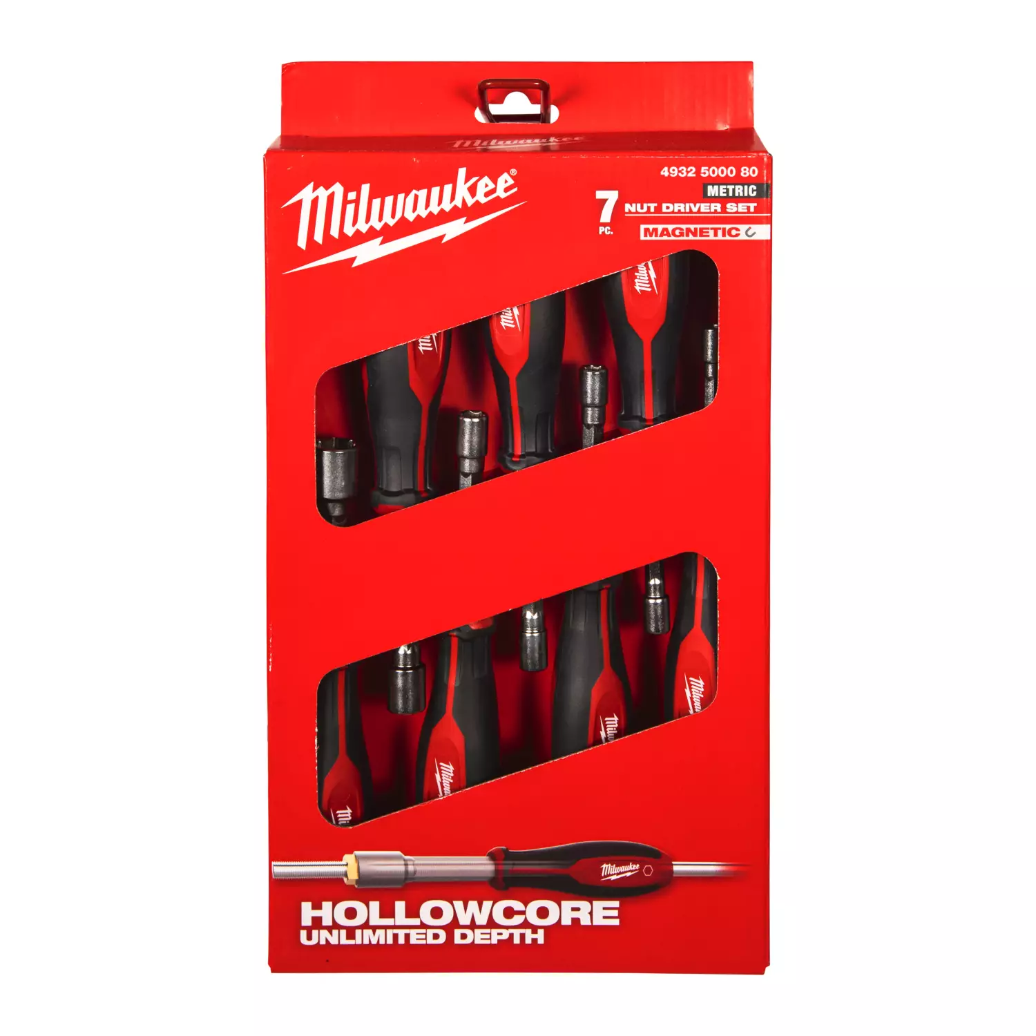 Milwaukee 4932500080 Jeu de 7 tournevis à embout creux HOLLOWCORE - magnétique-image