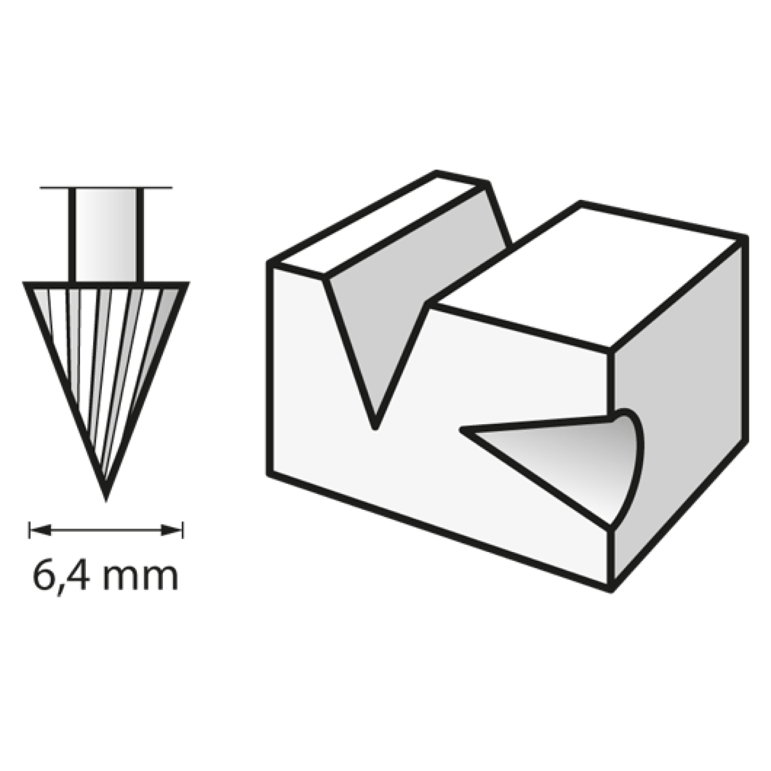 DREMEL 125JA Hogesnelheidsfrees - HSS Speervorm - 6,4 x 38mm-image
