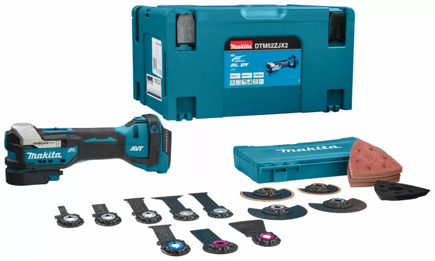 Makita DTM52ZJX2 18V Li Ion accu multitool body incl. accessoires in Mbox Fixami.be