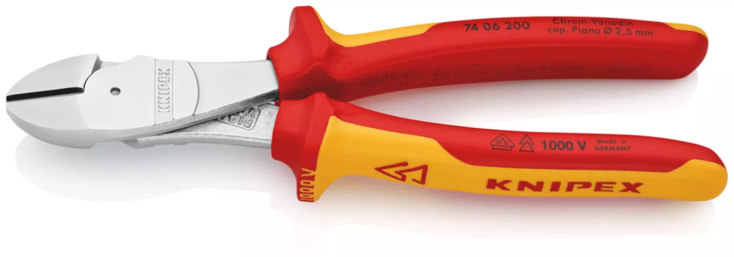Knipex 74 06 200 VDE Pince coupante diagonale puissante - 200 mm-image