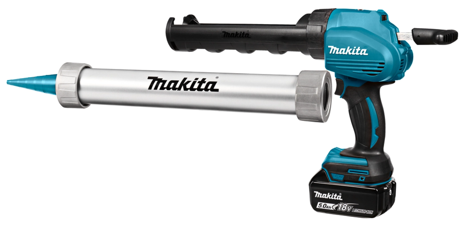 Makita DCG180RTX 18V Li-Ion Accu lijm- en kitspuit set (1x 5.0Ah accu) incl. kokerhouder- en worsthouder in koffer-image