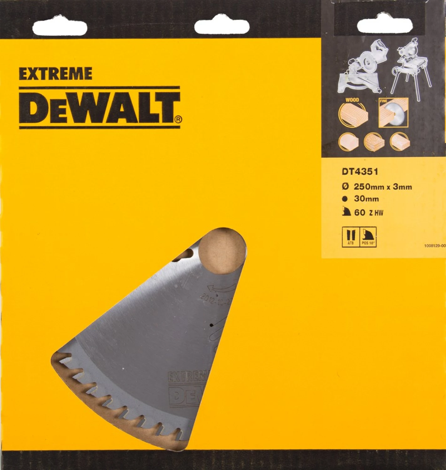 DeWALT DT4351 Extreme Cirkelzaagblad - 250 x 30 x 60T - Hout-image