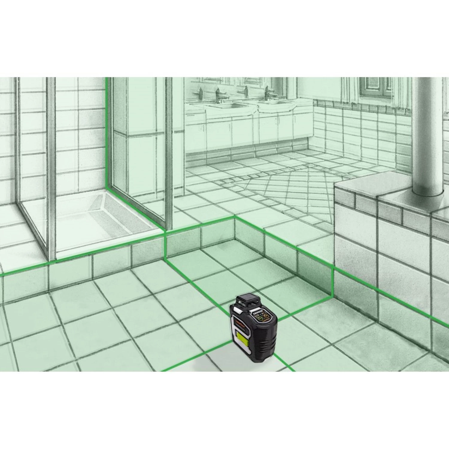 Laserliner 036.295A CompactPlane-Laser 3G Pro - Groen - 30 m + VarioStand L Laserstatief-image