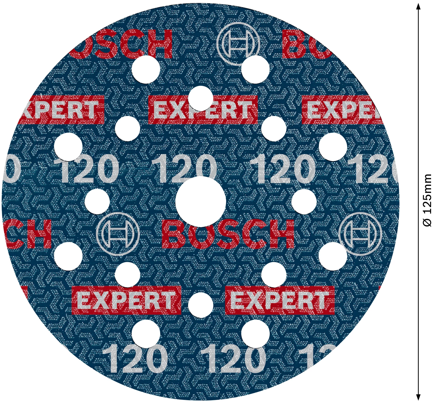 Bosch 2608902410 Disque abrasif EXPERT O780 avec support film - 125 mm - K120 (50 pièces)-image