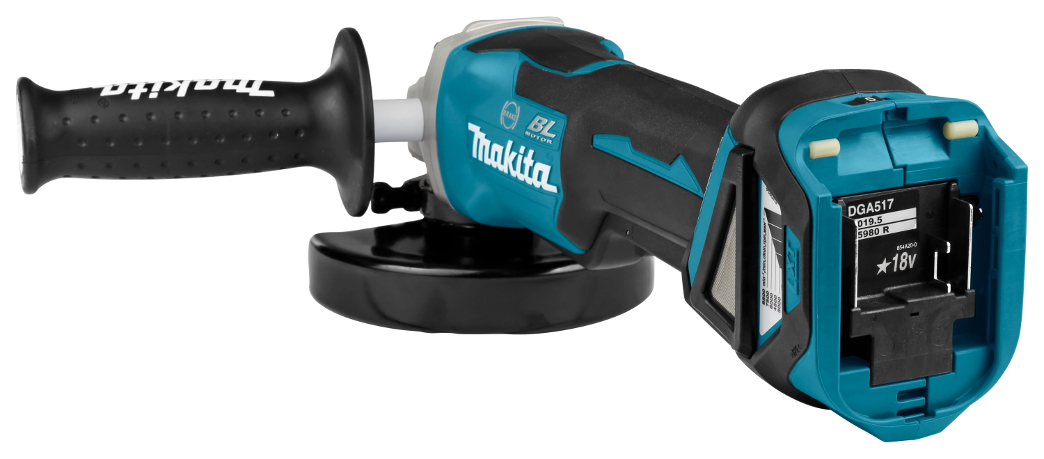 Makita DGA517RTJ 18V Li-Ion Accu haakse slijper incl. ADT set (2x 5.0Ah accu) in Mbox - 125mm - koolborstelloos-image