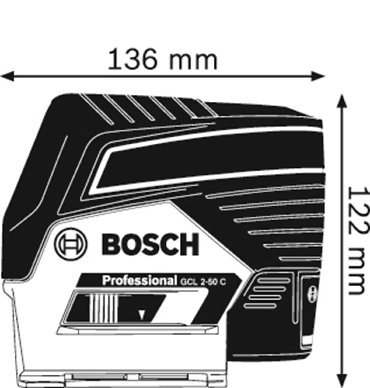 Bosch GCL 2-50 C 12V Li-Ion accu Kruislijnlaser in etui set (1x 2.0Ah accu) in L-Boxx - 20m-image