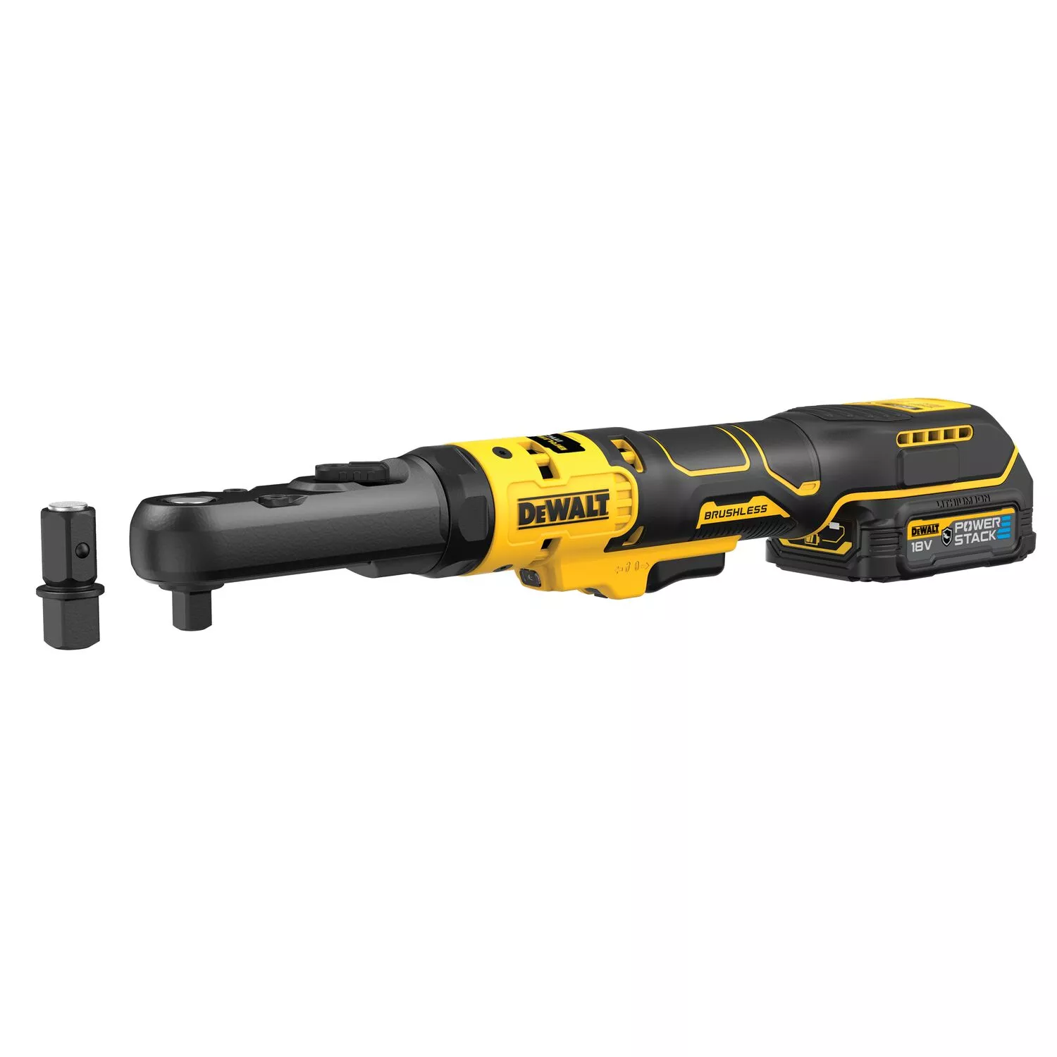 DeWALT DCF510E2G-QW 18V Li-ion accu haakse ratelsleutel set (1x 1.7Ah accu) in inlay - 3/8'' & 1/2''-image