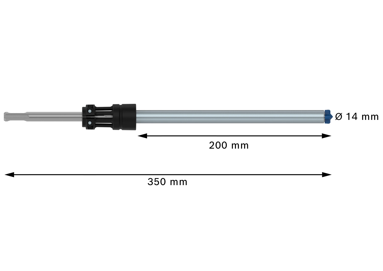 Bosch 2608901768 EXPERT Foret à marteau SDS Clean SDS plus-8X - 14x200x350mm-image