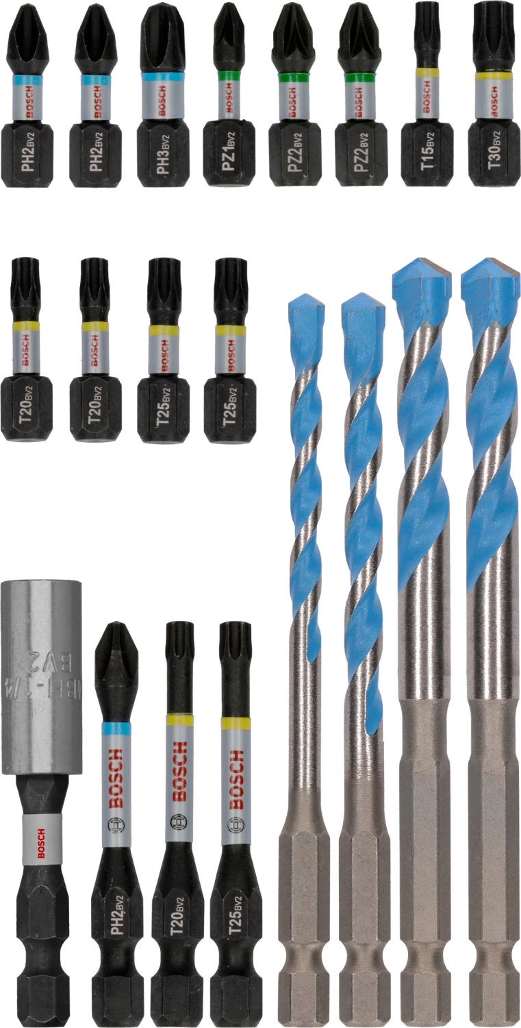 Bosch 2608521U83 20-delige PRO Impact schroefbits en Multi Construction boren - gemengde set-image