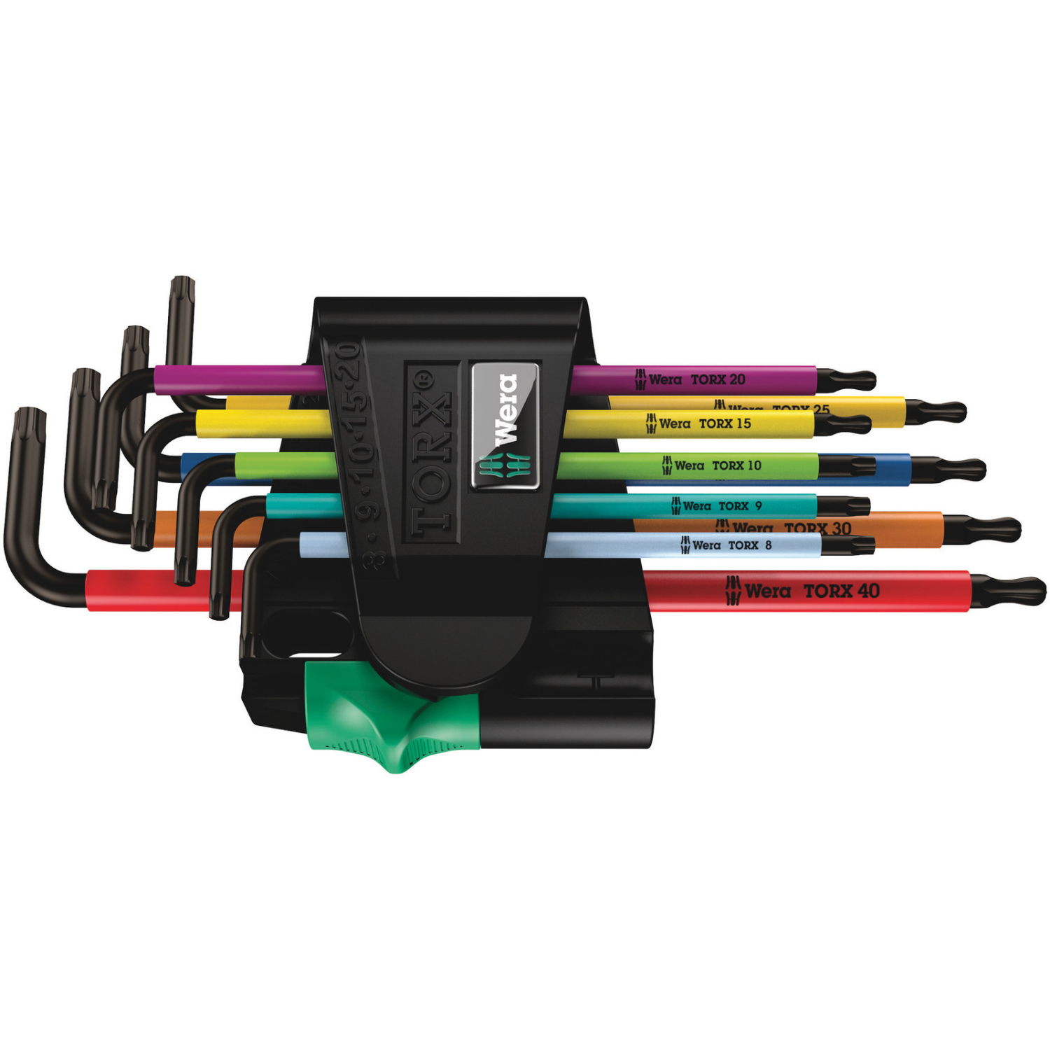 Wera 05024335001 9-delige Multicolour Stiftsleutelset met kogelkop - Torx / Torx Tamper Resistant - T8-40-image