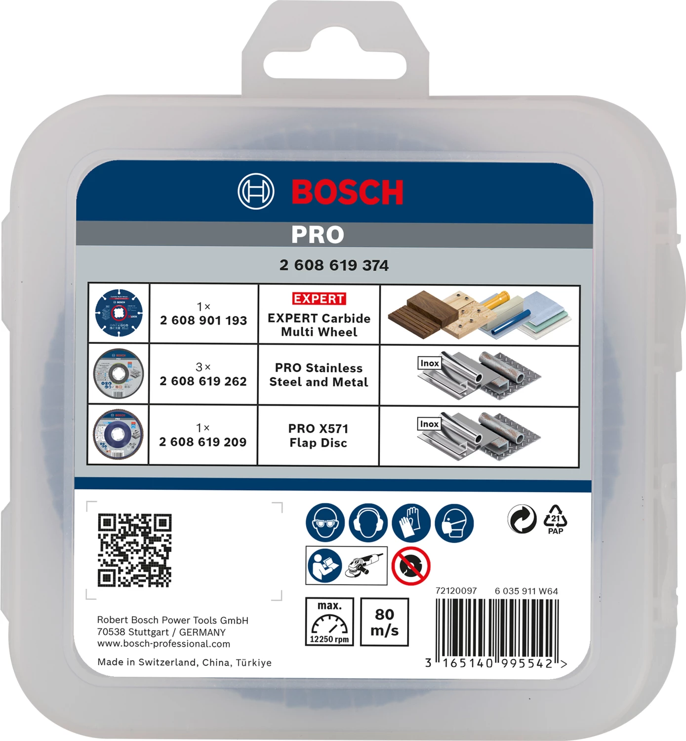 Bosch 2608619374 jeux de 5 disques 125 mm-image