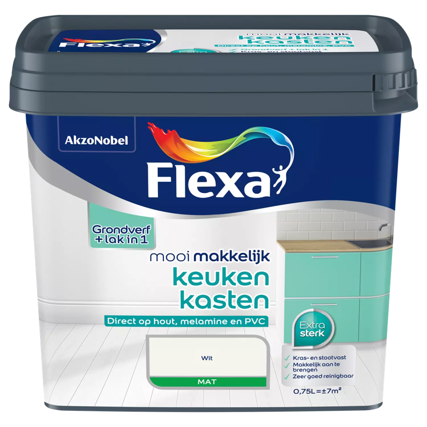 Flexa Mooi Makkelijk Keukenkasten Mat - wit - 0,75L-image